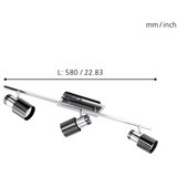 Eglo davida 1 spot/3, led, gu10, 3x5w, 3x400lm, hrom/crna | Eponuda.com