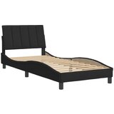  The Living Store Posteljni okvir z vzglavjem črn 90x190 cm žamet - Posteljni Okvir, (21450671) | Shoptok.si