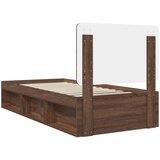  Krevetna konstrukcija s uzglavljem Smeđi hrast 90 x 200 cm | shoptok.hr