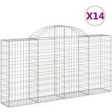  Lučne gabionske košare 14kom 200x30x100/120cm pocinčano željezo | shoptok.hr