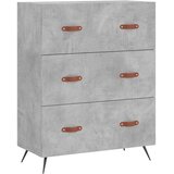  Visoka komoda siva betona 69,5x34x180 cm od konstruiranog drva Slike