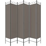 Sobna pregrada s 6 panela antracit 240x200 cm od tkanine | shoptok.hr