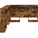  Skladišno uzglavlje Dimljeni hrast 207,5 x 137,5 x 76,5 cm | shoptok.hr