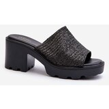 EVENTO Women's Sandals with Weave on Heel Black Titantha | Shoptok.si