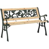  Vrtna klupa s jastukom Smeđa 116 x 54 x 73 cm boja drva | Eponuda.ba