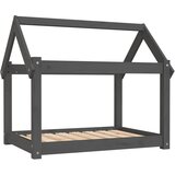  Krevet za pse sivi 81 x 60 x 70 cm od masivne borovine | shoptok.hr