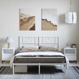  Metalni okvir za krevet s uzglavljem bijeli 150x200 cm | shoptok.hr