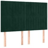  s oprugama i madracem tamnozeleni 140x190 cm baršunasti | shoptok.hr