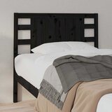  Uzglavlje za krevet crno 81 x 4 x 100 cm od masivne borovine | shoptok.hr