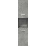 vidaXL Kopalniška viseča omarica betonsko siva 30x30x130 cm inž. les | Shoptok.si