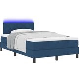 Box Spring Krevet s Madracem &amp LED Plavi 120x200 cm Tkanina | shoptok.hr