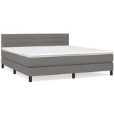  Box spring postelja z vzmetnico temno siva 160x200 cm blago, (20892602) | Shoptok.si