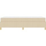  Postelja z vzmetnico Bela in smetana 100 x 200 cm blago Slike