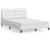 Maison Chic Posteljni okvir - Dvoposteljna postelja - Zakonska postelja z vzglavjem bela 120x200 cm umetno usnje-J15894, (21759226) | Shoptok.si