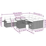 vidaXL 10-dijelni set vrtnih sofa s jastucima crni od poliratana | shoptok.hr