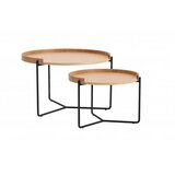 Hanah home Mandy set klub stolića, 2 dijela, 80x51x80 i 60x41x60 cm, Smeđa | Eponuda.ba
