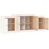  Komoda bijela 164 x 37 x 68 cm od masivne borovine Slike