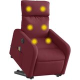  Električni masažni naslonjač na podizanje od tkanine boja vina | shoptok.hr