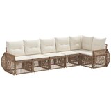 vidaXL Vrtna sedežna garnitura 6 pcs Bež in smetanasto bela poli ratan, (5000269638) | Shoptok.si