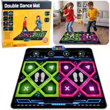  Dvostruka plesna LED podloga 105 x 90 cm - ljubičasto/zelena Slike