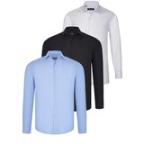 Dewberry TRIPLE SET G726 SHIRT-BLACK-WHITE-BLUE Dewberry TRIPLE SET G726 SHIRT-BLACK-WHITE-BLUE Slike