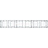  Gabionski uzdignuti krevet 2 pcs Srebrno 300 x 50 x 60 cm | shoptok.hr
