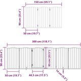 vidaXL Vrata za pse s vratašcima 12 panela sklopiva 600 cm drvo topole | shoptok.hr