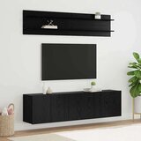 vidaXL TV enote Namestitev na steno 6 pcs Črni hrast Konstruiran les | Shoptok.si