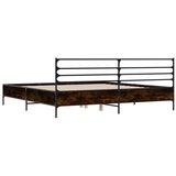  Okvir kreveta smeđi hrast 140x200cm konstruirano drvo i metal | shoptok.hr