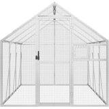  Kavez za ptice srebrni 1,79x3x1,85 m aluminijski | shoptok.hr
