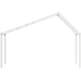 Krov za dječji krevet bijeli 213x95,5x144,5 cm masivna borovina | shoptok.hr