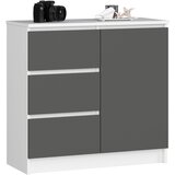 AKORD KOMODA K80 JERRY 1D 3SZ BELO / GRAFITNO SIVO, (21702951) Cene
