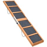  Rampa za pse siva 120 x 30 cm od masivne jelovine | shoptok.hr