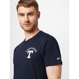 Tommy Jeans Majica 'LETTERMAN' mornarska / ognjeno rdeča / bela | Shoptok.si