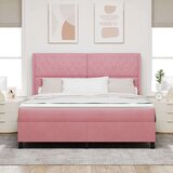 Box spring krevet s madracem Ružičasta 180 x 200 cm Baršun | shoptok.hr