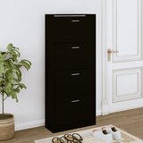 vidaXL Ormarić za cipele crna 63 x 24 x 147 cm od konstruiranog drva Cijene