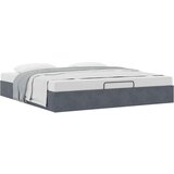 vidaXL Otomanski posteljni okvir brez vzmetnice temno siv 180x200 cm | Shoptok.si