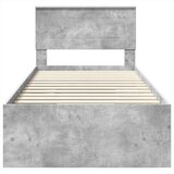  Krevetna konstrukcija s uzglavljem Betonski sivi 80 x 200 cm | shoptok.hr