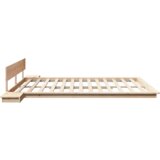  Krevetna konstrukcija s noćnim ormarićima 200x200cm od čvrstog drva | shoptok.hr