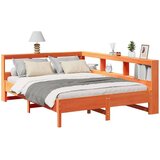  Krevet s regalom za knjige bez madraca 135 x 190 cm od borovine | shoptok.hr