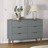 vidaXL Ladičar MOLDE sivi 113x40x80 cm od masivne borovine | shoptok.hr