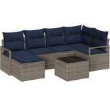 Kavčna garnitura z blazino 7 pcs Siva poli ratan, (5000154926) | Shoptok.si