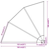 vidaXL Zaslon za zasebnost na balkonu krema 160 x 160 cm blago | Shoptok.si