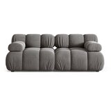 Micadoni Svijetlo siva baršunasti sofa 188 cm Bellis – Cijene