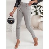 DStreet Spodnie damskie LUXTILIO wysoki stan szare | Shoptok.si