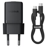 Baseus Zidni punjač Palm 30W 3A 1 x USB-C s USB-C kabelom crni | shoptok.hr