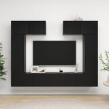 The Living Store Komplet TV omaric 6-delni črna inženirski les - Komplet TV Omaric, (21434546) | Shoptok.si