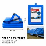 KMT Zaštitna cerada, 6x10 m, Plava Cene