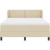  Krevet s podnom oprugom s madracem krem 160x200 cm tkanina | shoptok.hr