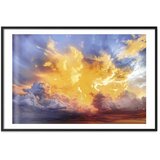  Plakat Beautiful Sunset - clouds in warm shades 90x60 Crni okvir s margom | shoptok.hr